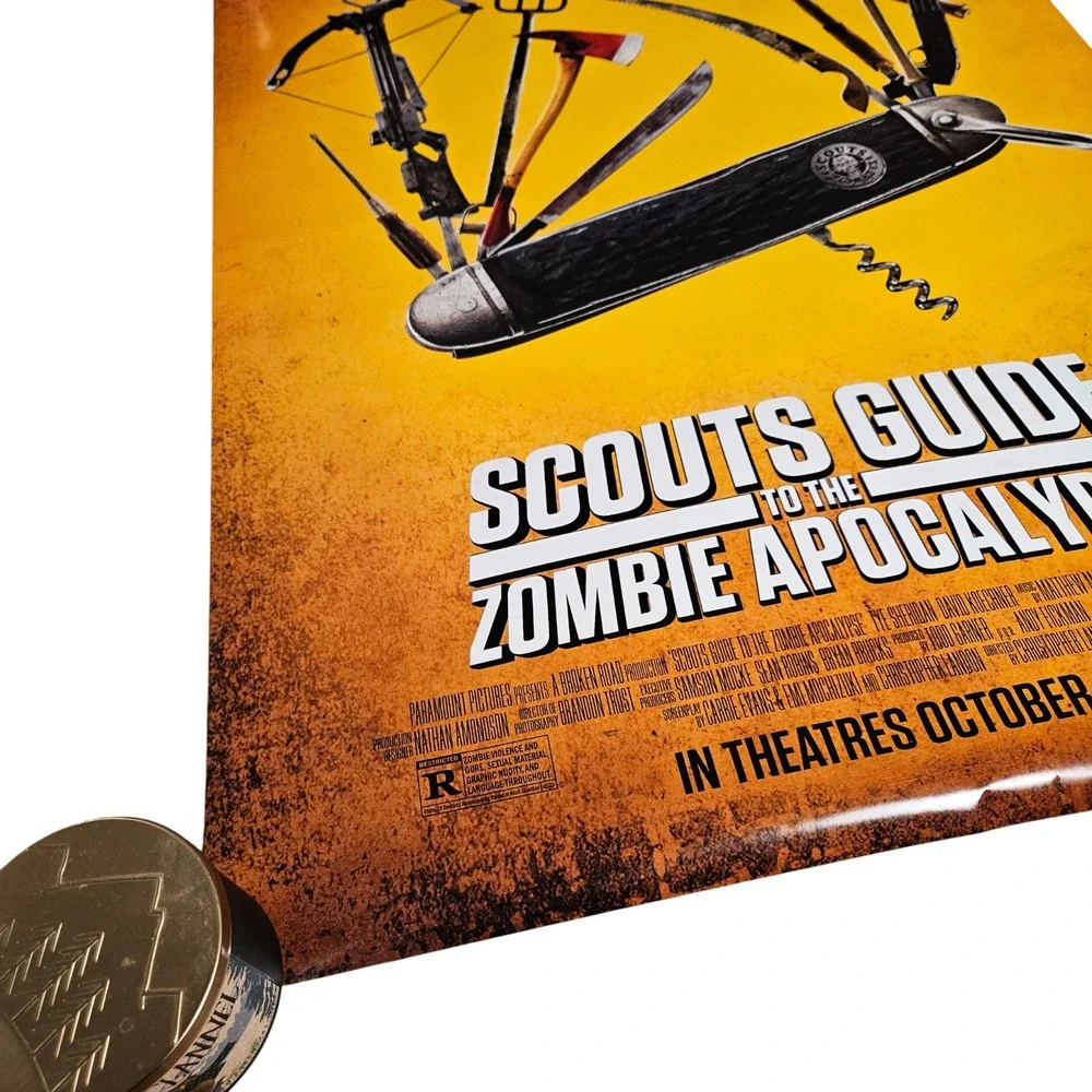 Scouts Guide to the Zombie‎ Apocalypse Promo Movie Poster Oct 2015  Sheridan D/S